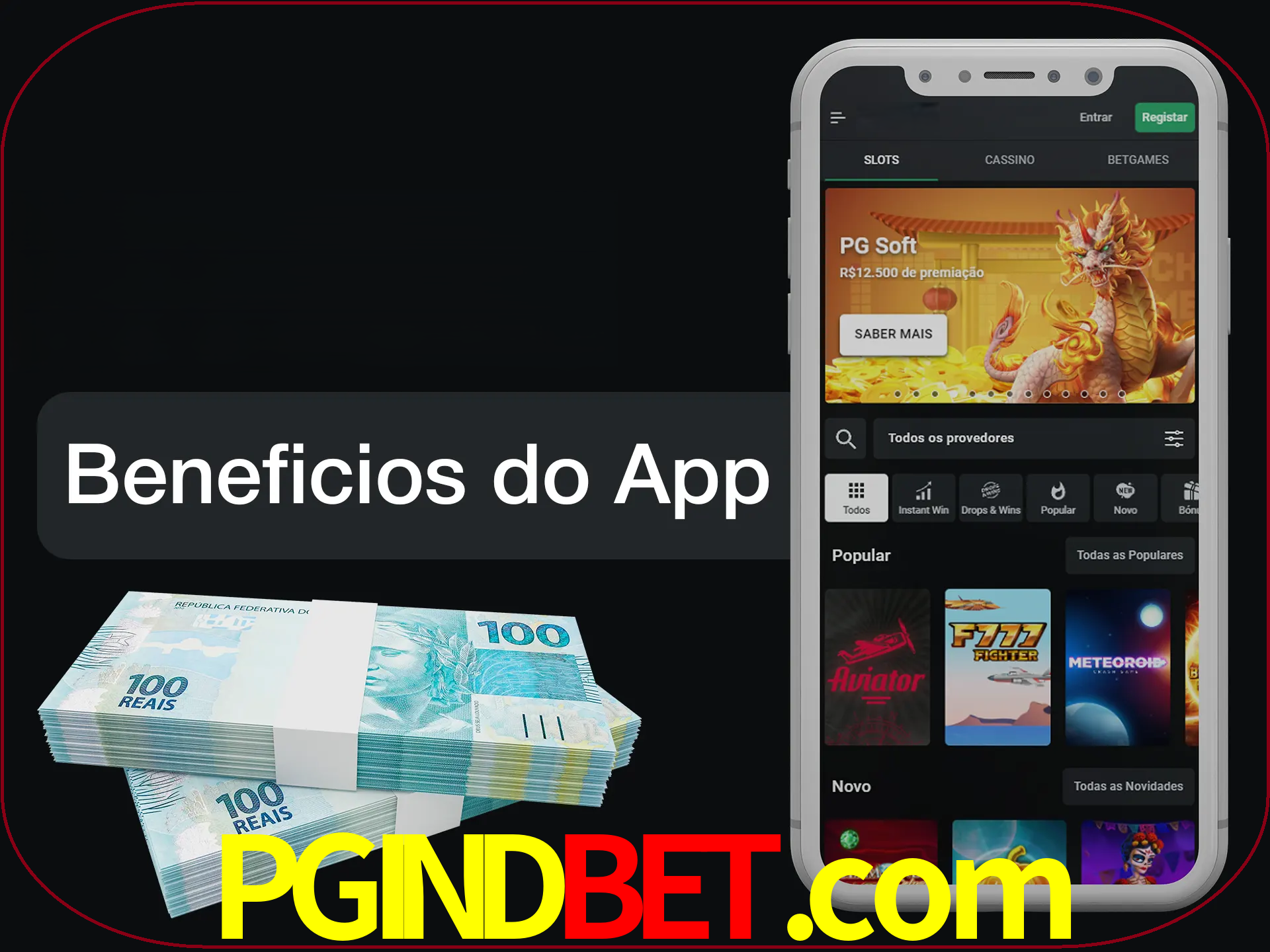 Obtenha todos os benefícios usando o aplicativo.