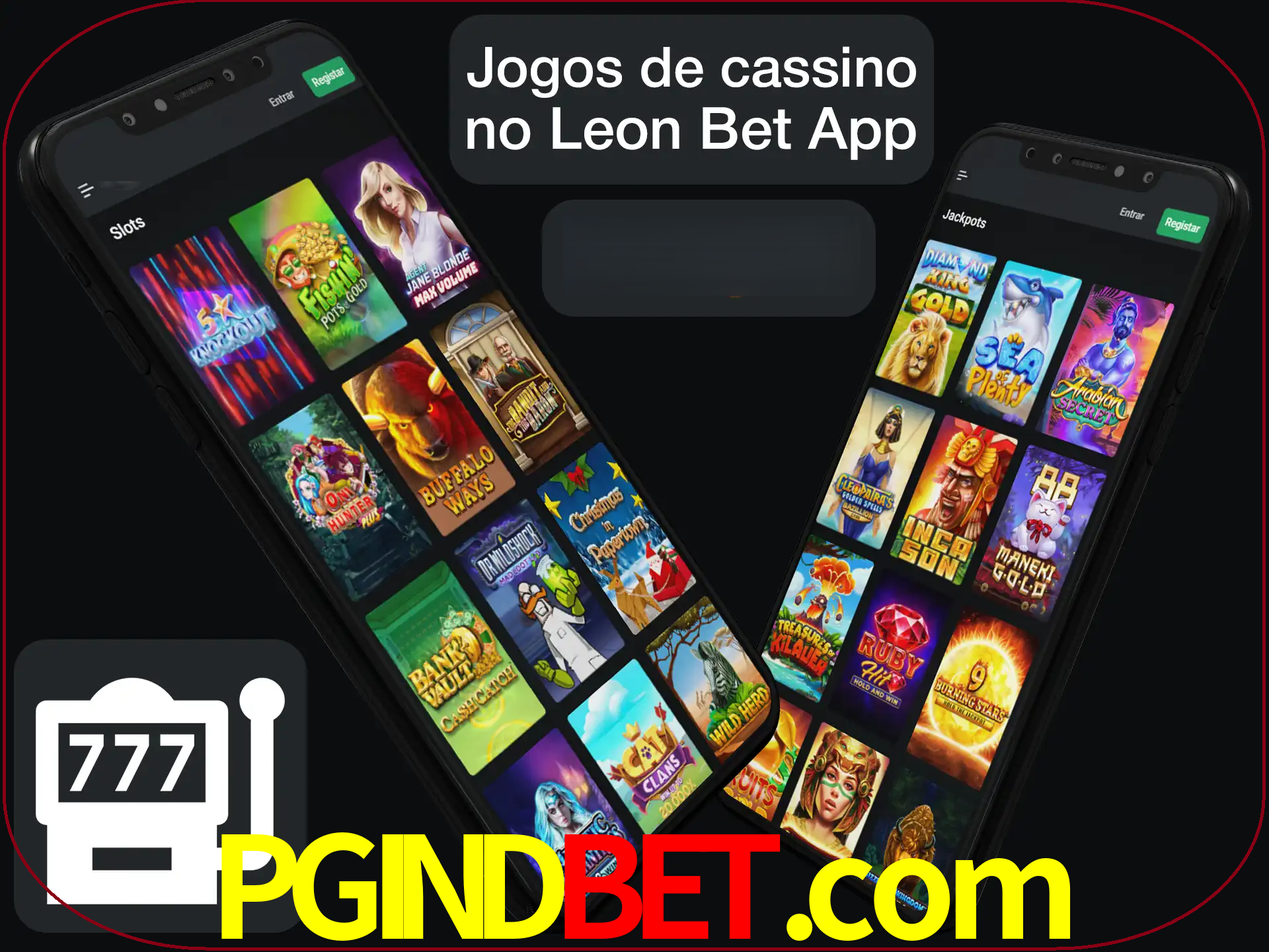 Escolha quais jogos de cassino jogar no app.