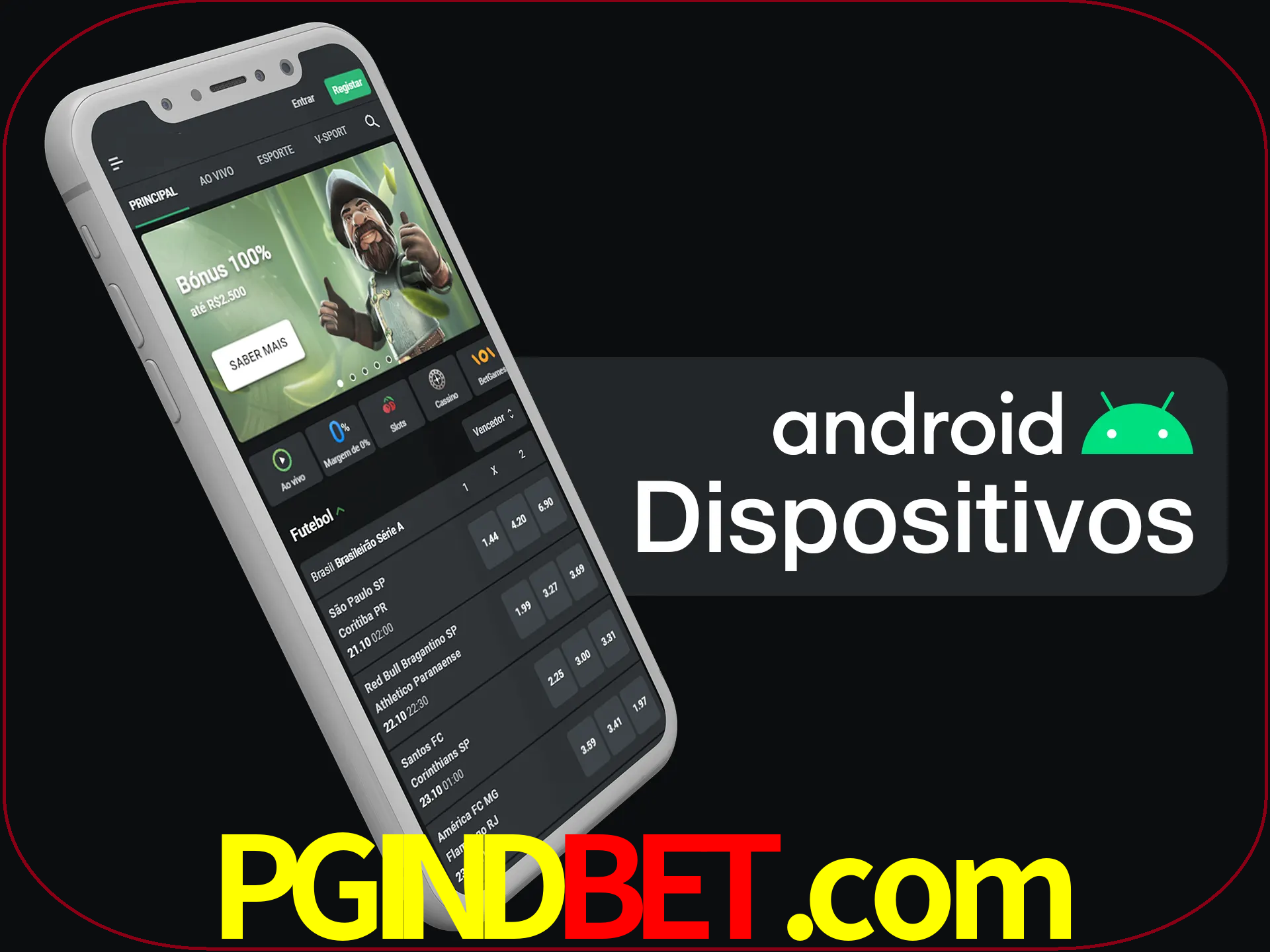 O aplicativo suporta a maioria de todos os dispositivos Android.