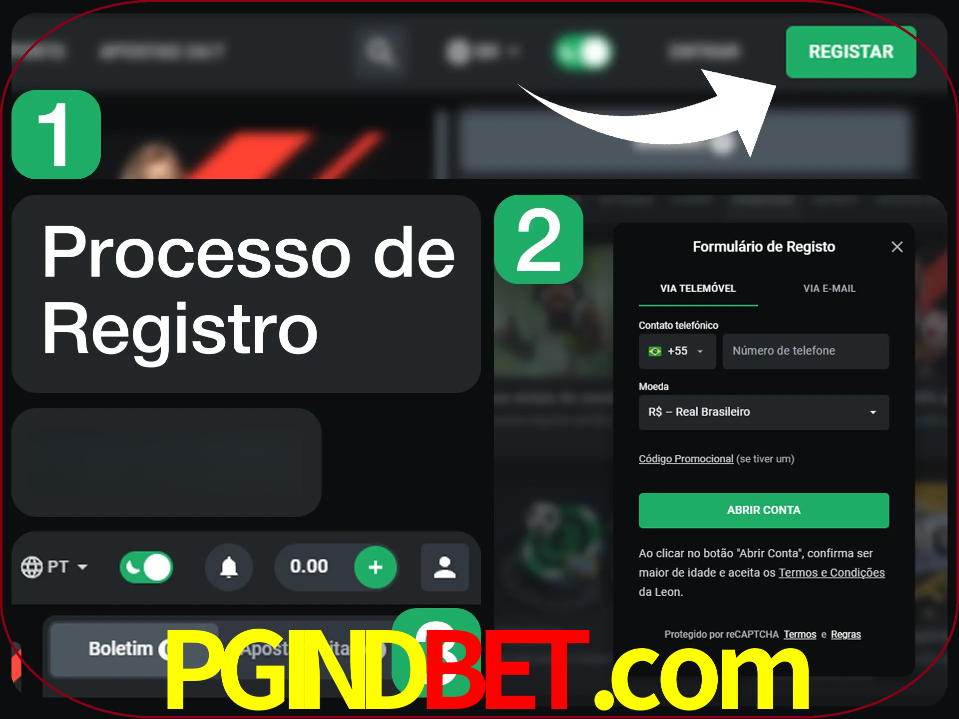 O processo de registro na LeonBet é simples.